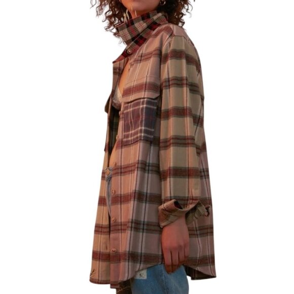 Dolls Kill x Holly Hobbie Mixed Plaid Flannel Shirt - Picture 6 of 11